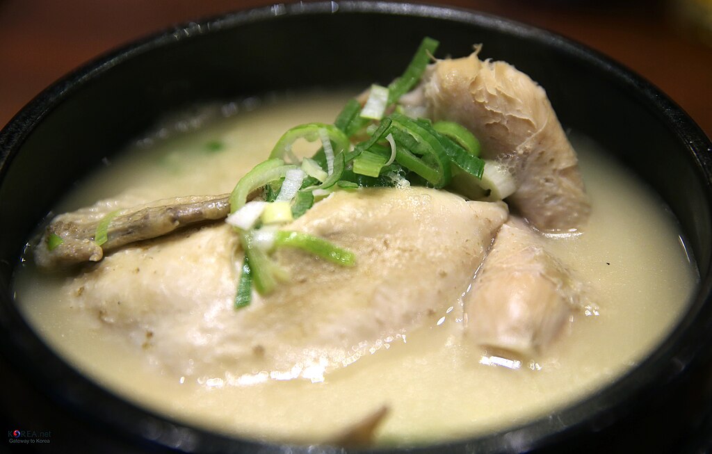 Samgyetang dish (chicken in a soup)